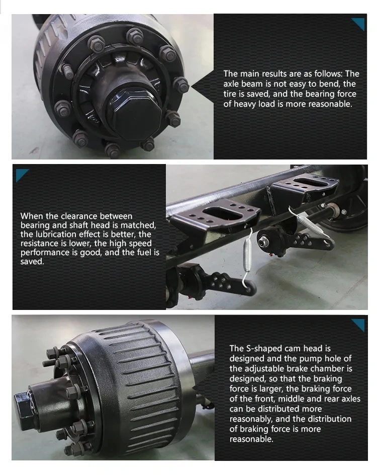 14t 16t 18t 1840mm Track Trailer Axle