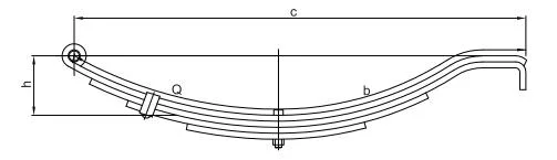 OEM Una232/ Trailers Parts/Suspension/Spare Auto Parts/Slipper Hook-End/Leaf Spring for Trailer