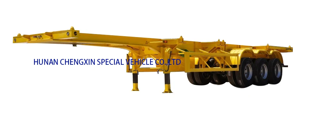 3 Axle Shipping Container Skeleton Semi Trailer