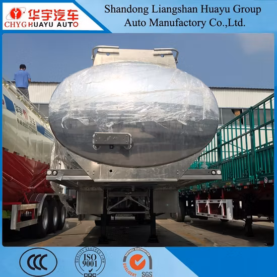 3-Axle 39000L Air Suspension with Lifting Aluminum Alloy Oil Tank Semi Trailer