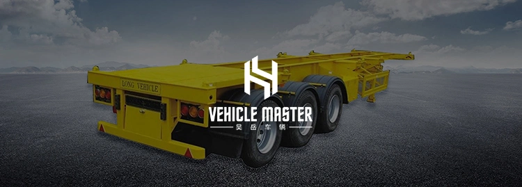 Vehicle Master 2 3 4 Axles 30 60 80 100t Skeleton 40 45 FT Skeletal Shipping Container Chassis Semi Truck Trailer