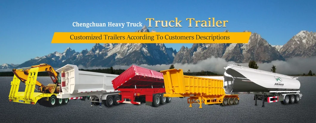 Low Bed 40-120 Ton Semi Trailer Dimensions 7 Axle for Sale Semi Trailer Axle Made in China