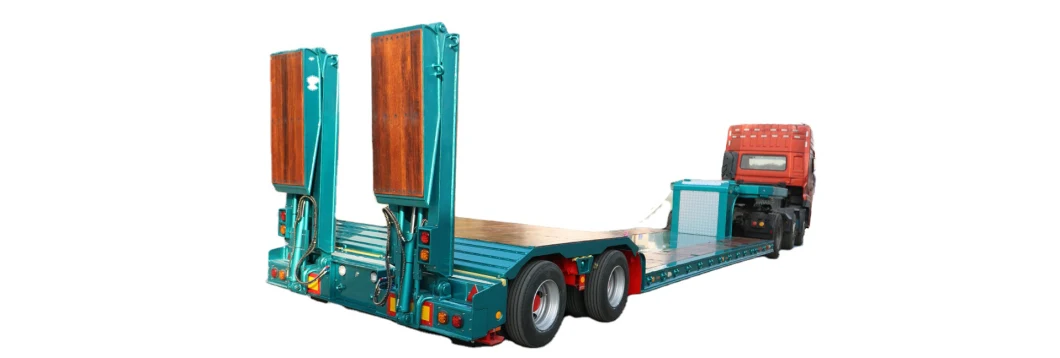 Multi Axles Hydraulic Steering Lowbed Semi Trailer for Special Transport